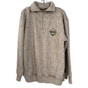 Adirondacks Heavy Cream Knit Collared Sweater Shirt Sz L Like New Renegade Club